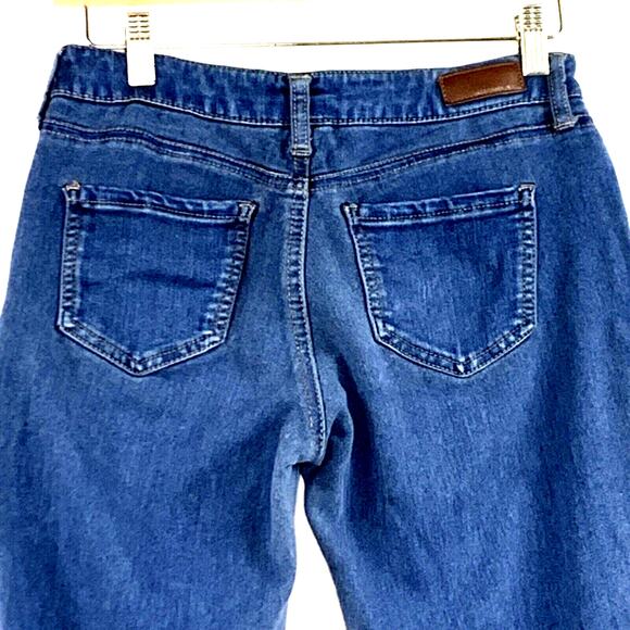 Celebrity Gold Jeans Womens 4 Blue Denim Stretch Straight Leg Ankle Rayon Blend - Picture 4 of 8